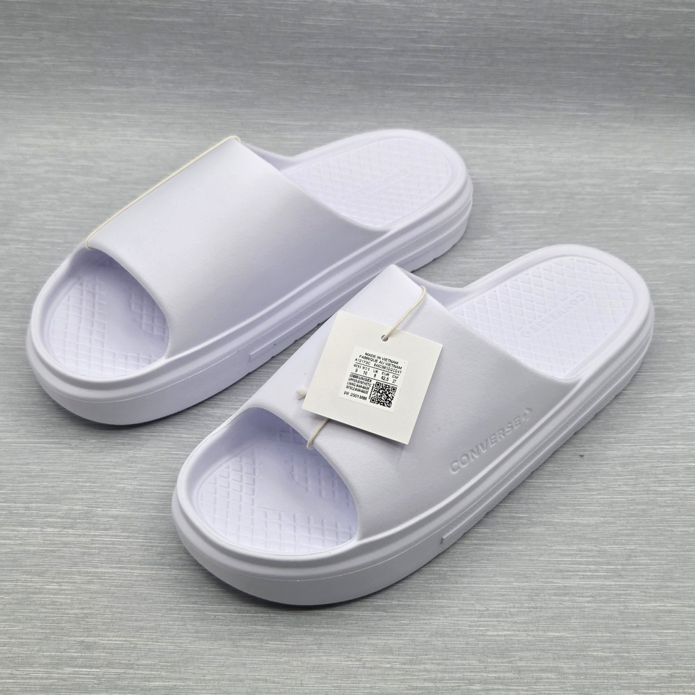 Converse Men's 9 Slides White Sandals Comfort Beach Sport Women's 10 A12173C